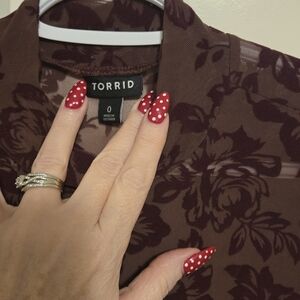 Torrid Floral Sheer Blouse